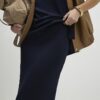 Navy Premium Maxi Skirt