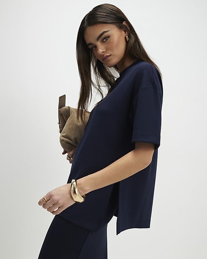 Navy Premium Oversized T-Shirt