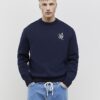 Navy Regular Fit AR Knitted Sweatshirt