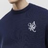 Navy Regular Fit AR Knitted Sweatshirt