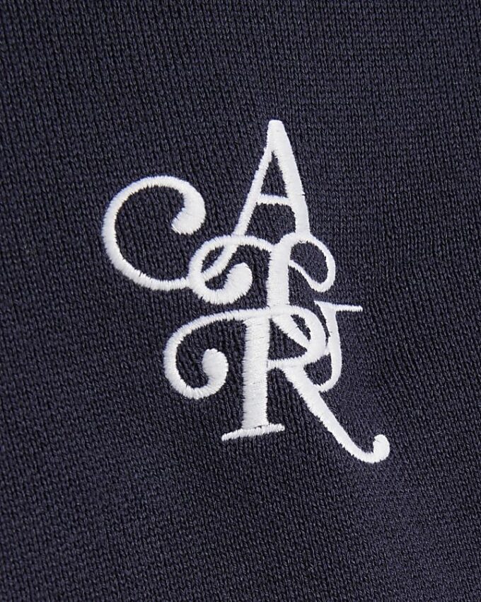Navy Regular Fit AR Knitted Sweatshirt