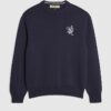 Navy Regular Fit AR Knitted Sweatshirt