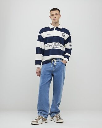 Navy Regular Fit Penrose Striped Shirt