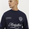 Navy Regular Fit Tipped T-Shirt