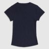 Navy Short Sleeve Fitted Ribbed Top