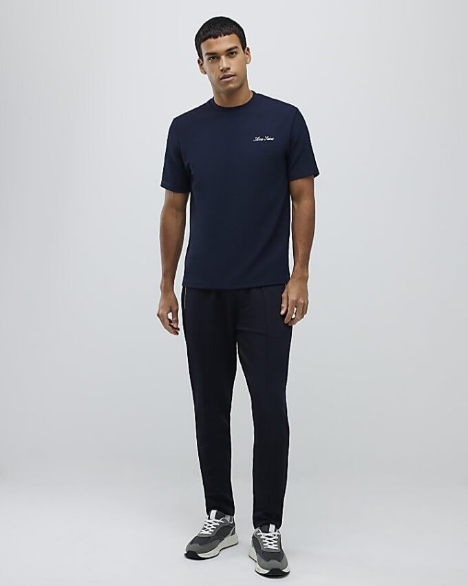 Navy Short sleeve Slim Fit Ame Saint T-Shirt