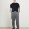 Navy Slim Fit Knitted T-Shirt