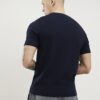 Navy Slim Fit Knitted T-Shirt