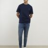 Navy Slim Fit MCMXII Badge T-Shirt