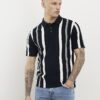 Navy Slim Fit Stripe Polo Shirt