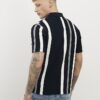 Navy Slim Fit Stripe Polo Shirt
