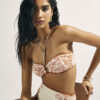 Orange Cornelli Print Bandeau Bikini Top