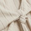 Petite Beige Cosy Wide Ribbed Knot Side Top