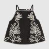 Petite Black Craft Stitch Tank Top