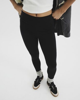 Petite black high waisted leggings