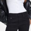 Petite Black Mid Rise Flared Jeans
