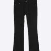 Petite Black Mid Rise Flared Jeans