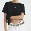 Petite Black Short Sleeve Logo T-shirt