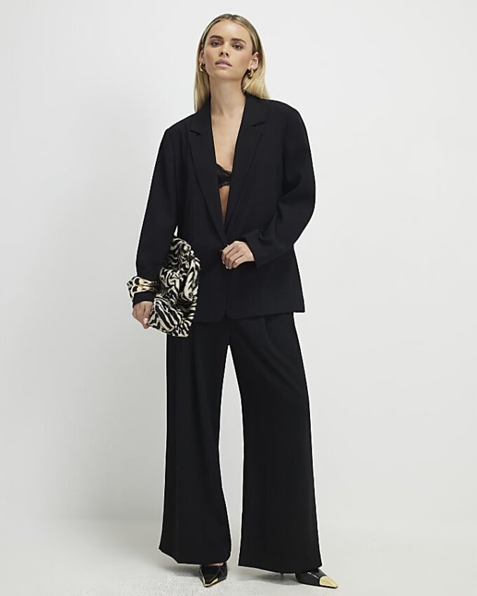 Petite Black Single Breasted Blazer