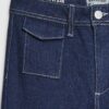 Petite Blue Front Pocket Flared Jeans