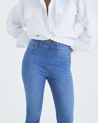 Petite Blue Pull-On Sculpt Skinny Jeans