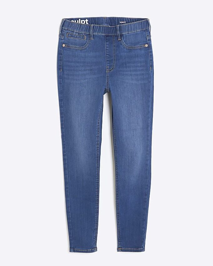 Petite Blue Pull-On Sculpt Skinny Jeans