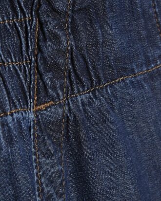 Petite Blue Pull On Wide Leg Jeans
