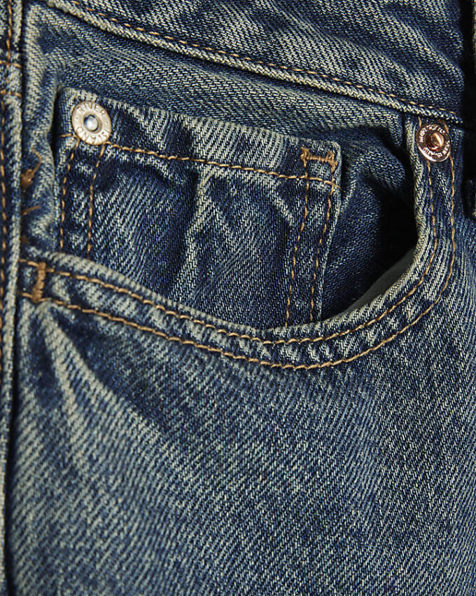 Petite Blue Relaxed Straight Jeans