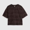 Petite Brown Premium Crinkle Boxy T-shirt