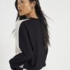 Petite Cream Colour Block Batwing Sweatshirt