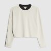 Petite Cream Colour Block Batwing Sweatshirt