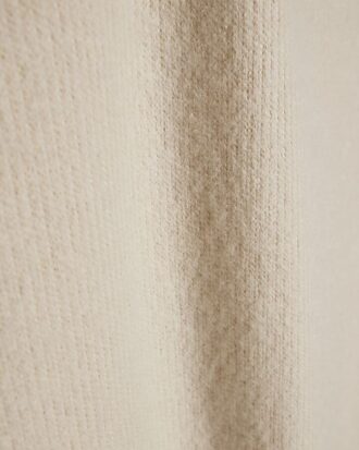 Petite Cream Cosy Bubble Hem Rib Top