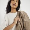 Petite Cream Premium Boxy T-shirt