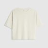 Petite Cream Premium Boxy T-shirt