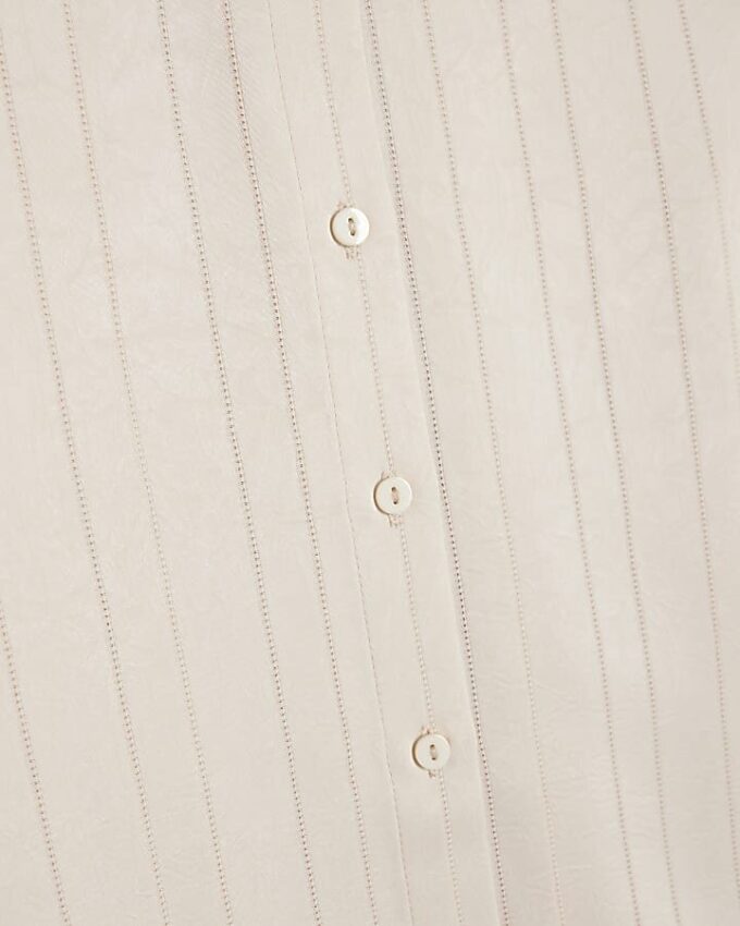 Petite Cream Stripe Blouse