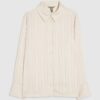 Petite Cream Stripe Blouse