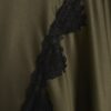 Petite Khaki Lace Hybrid Drape Maxi Dress