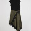 Petite Khaki Lace Hybrid Drape Maxi Dress