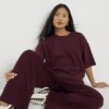 Petite Red Premium Wide Leg Joggers