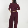 Petite Red Premium Wide Leg Joggers
