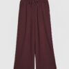 Petite Red Premium Wide Leg Joggers