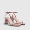 Pink Barely There Heeled Sandals