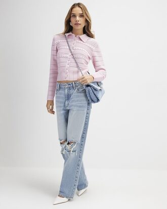 Pink Daisy Cardigan