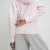 Pink Long Sleeve Wrap Front Hoodie
