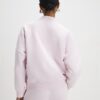 Pink Long Sleeve Zip Up Bomber Sweatshirt