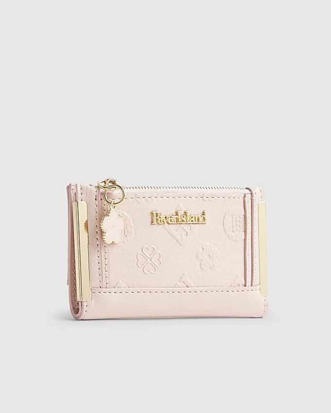 Pink Monogram Metal Corner Purse