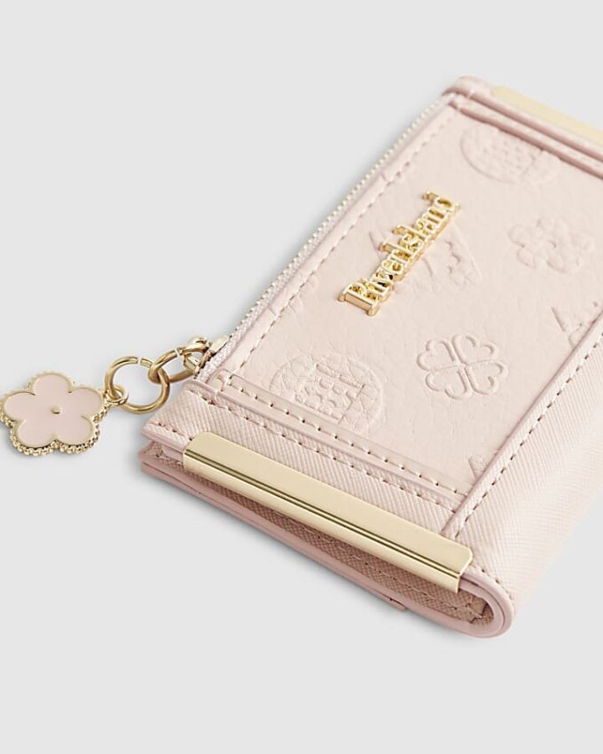 Pink Monogram Metal Corner Purse