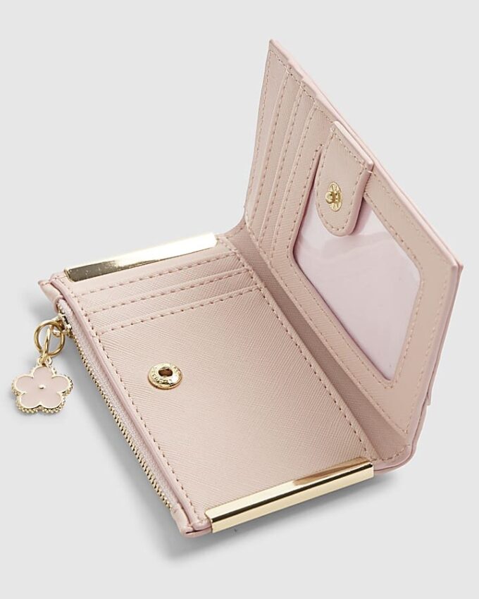 Pink Monogram Metal Corner Purse