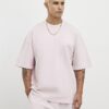 Pink Oversized Fit Lisiere Studios T-Shirt