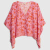Pink Palm Tree Printed Blouse